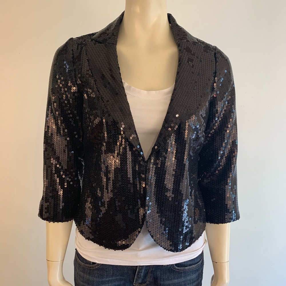 Black Sequin Jacket - image 1